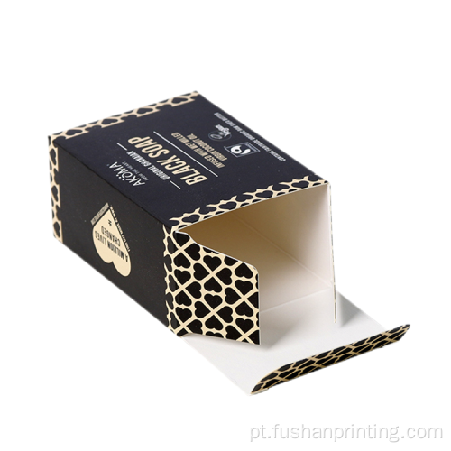 Impressão de caixa de papel de embalagem de sabão feita à mão